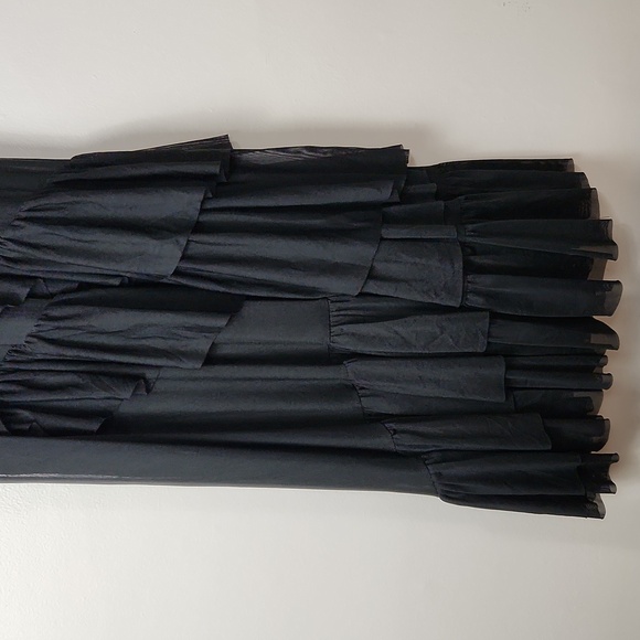 Torrid Midi Mesh Ruffle Black Dress - Picture 6 of 16